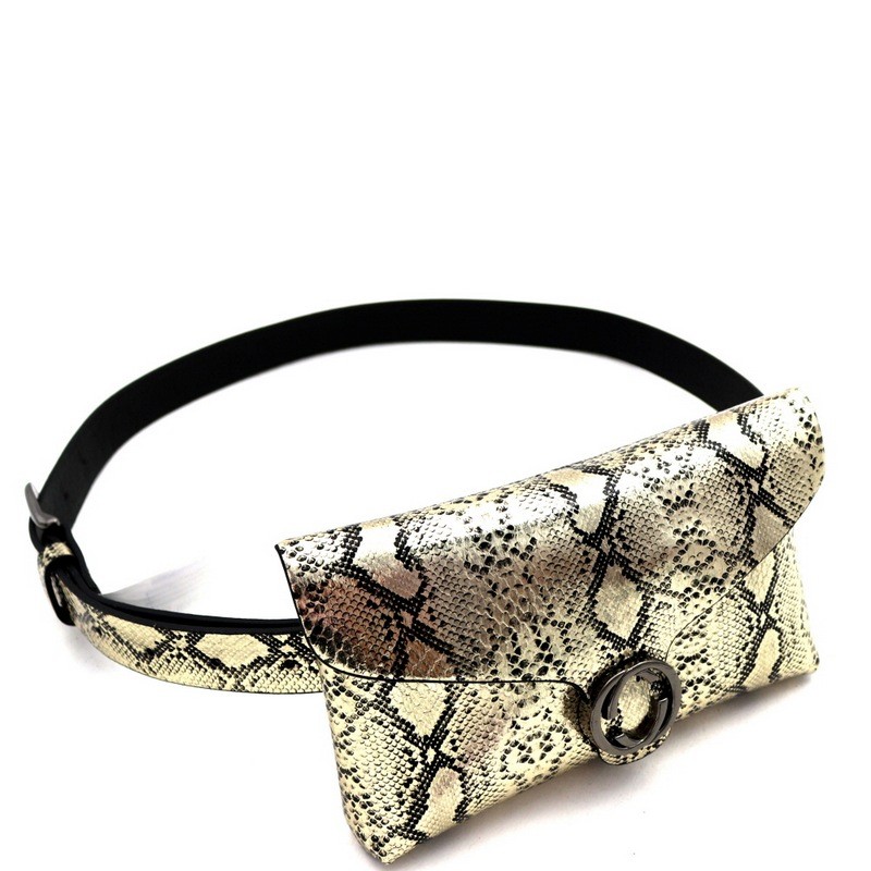 snake print waist bag